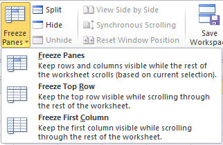 excel for mac freeze panes